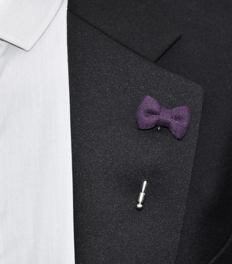 Bow Tie Lapel Pin Purple Lapel Pins Ties Pocket Squares Mr Lapel 1592