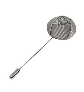 men's grey lapel flower for suit